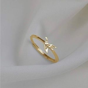 ✨Gold Dainty Bird Paper Crane Ring